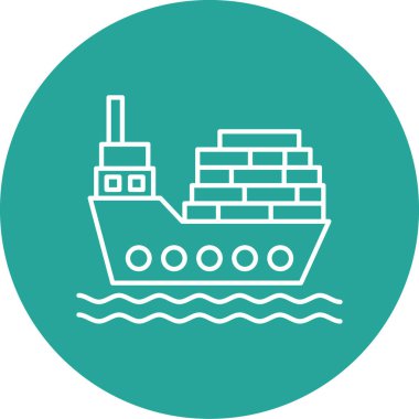 Gemi. Web simgesi basit illüstrasyon