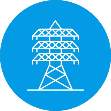 Elektrik pilonu simgesinin vektör illüstrasyonu