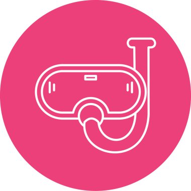 Dalış gözlüğü simgesinin vektör çizimi