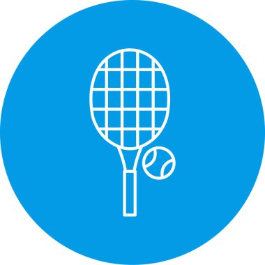 Tenis raketi ikonu vektör illüstrasyonu