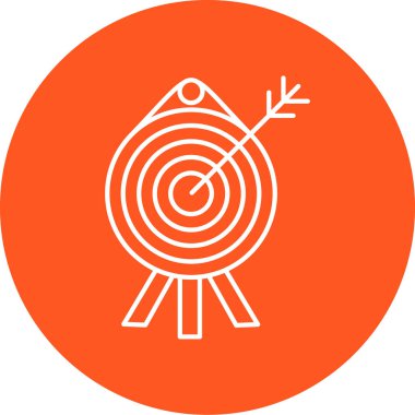 Hedef. Web simgesi basit illüstrasyon