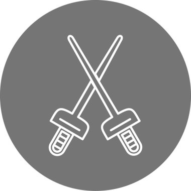 Kılıç simgesinin vektör illüstrasyonu