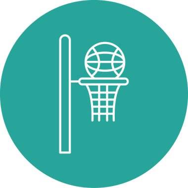 Basketbol. Web simgesi basit tasarım