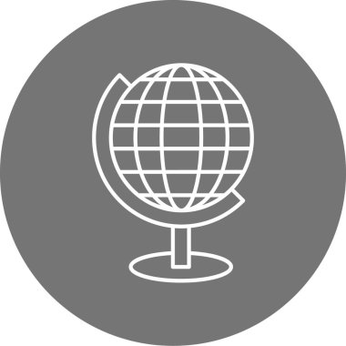 Küre. Web simgesi basit illüstrasyon