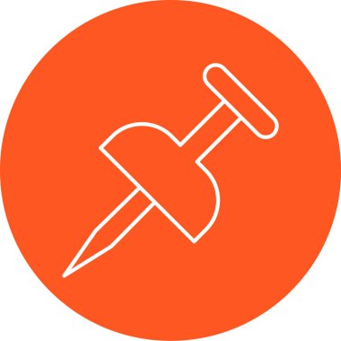 vector illustration of push pin icon