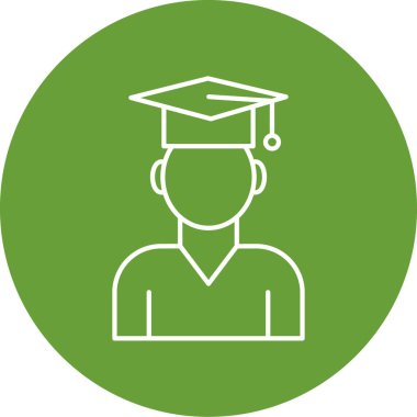 mezuniyet şapka vektör simgesi düzenlenebilir