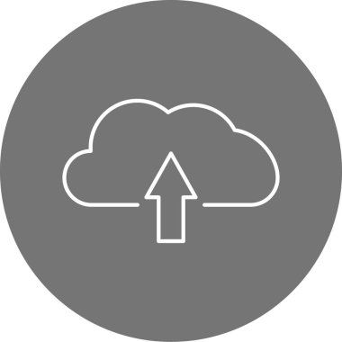 Bulut. Web simgesi basit illüstrasyon