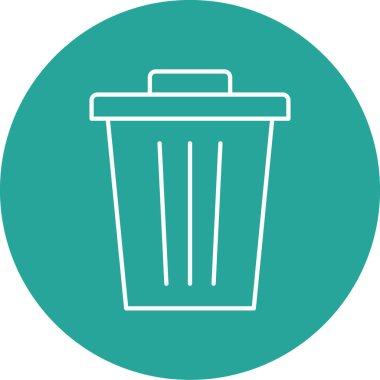 Moda biçimi izole edilmiş arkaplanda çöp kutusu simgesi