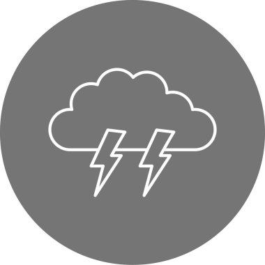 Fırtına bulutu çizgisi vektör simgesi