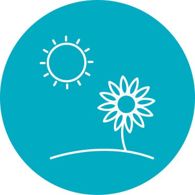 Güneş Simgesi Vektör illüstrasyonu