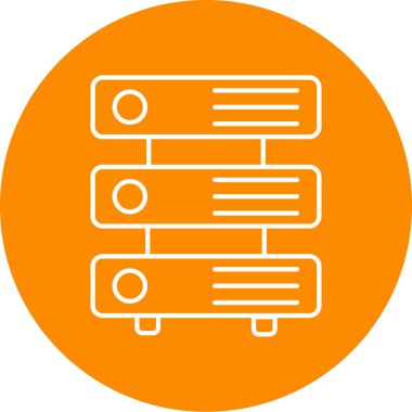 veritabanı. Web simgesi basit illüstrasyon