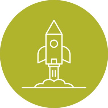 roket simgesi, vektör illüstrasyonu