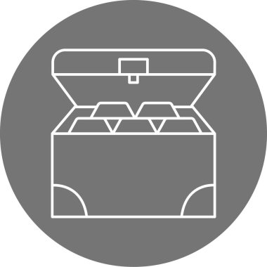 Altın çizgi simgesinin vektör illüstrasyonu