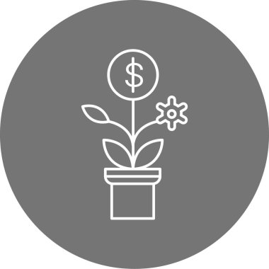 İş ve finans simgesinin vektör illüstrasyonu