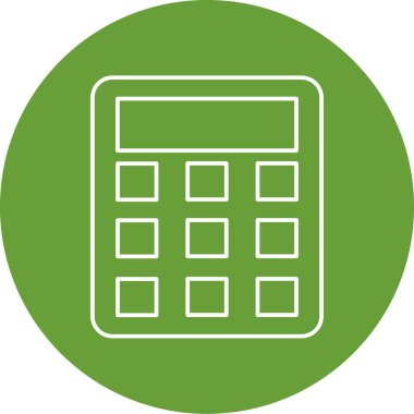 hesap makinesi simgesi, vektör illüstrasyonu