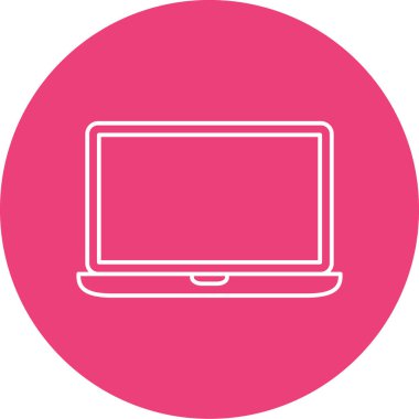 Modern dizüstü bilgisayar simgesinin vektör illüstrasyonu