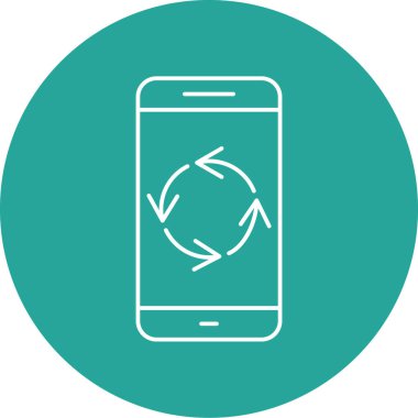 Benzersiz akıllı telefon ikonu vektör illüstrasyonu