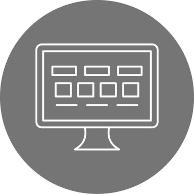 vektör lcd simgesi illüstrasyonu