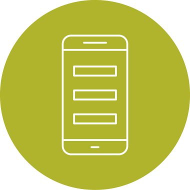 Cep telefonu simgesinin vektör illüstrasyonu