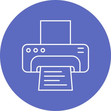 Yazıcı. Web simgesi vektör illüstrasyonu