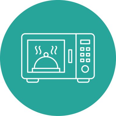 Mikrodalga simgesinin vektör illüstrasyonu