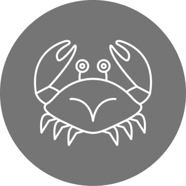 Yengeç simgesi vektör illüstrasyonu