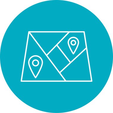 Moda biçimi izole edilmiş arkaplanda harita konumu simgesi