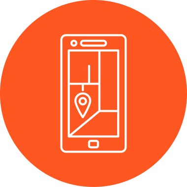 Cep telefonu simgesinin vektör illüstrasyonu