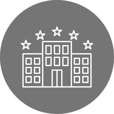 Otel simgesi vektör illüstrasyonu