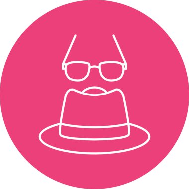 Benzersiz gözlük vektör simgesi