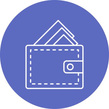 Cüzdan. Web simgesi vektör illüstrasyonu