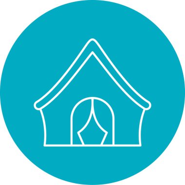 Çadırın illüstrasyon vektör simgesi