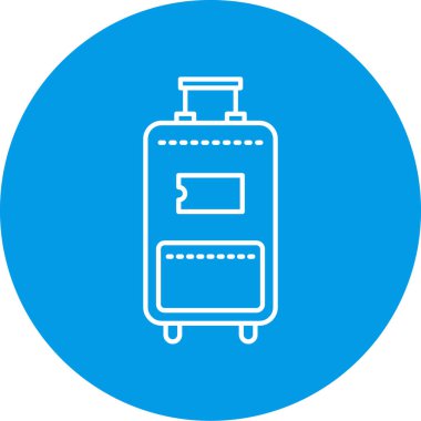 seyahat valizi ikon vektör çizimi