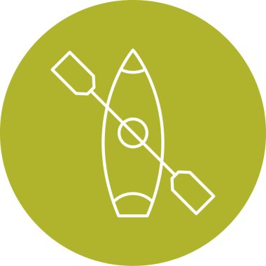 Bir kano simgesinin vektör illüstrasyonu