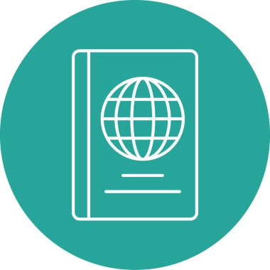 Pasaport. Web simgesi basit illüstrasyon