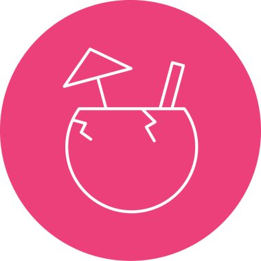 Bir kokteyl ikonunun vektör illüstrasyonu