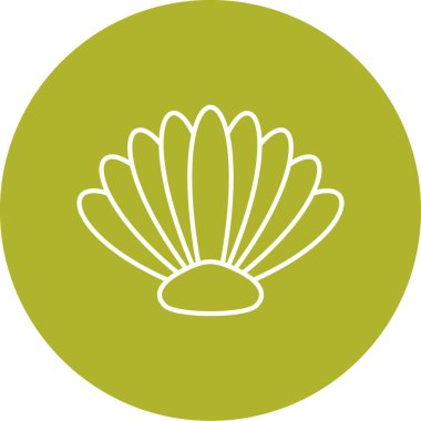 Deniz kabuğu simgesinin vektör çizimi