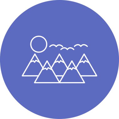 dağ simgesinin vektör illüstrasyonu