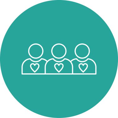 Kalp simgesinin vektör illüstrasyonu