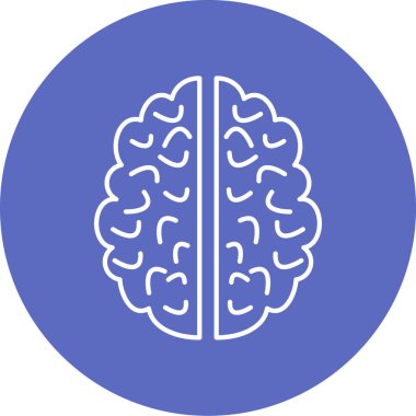 Beyin. Web simgesi basit illüstrasyon