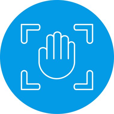 Bir el simgesinin vektör illüstrasyonu