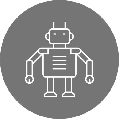 Robot simgesinin vektör illüstrasyonu