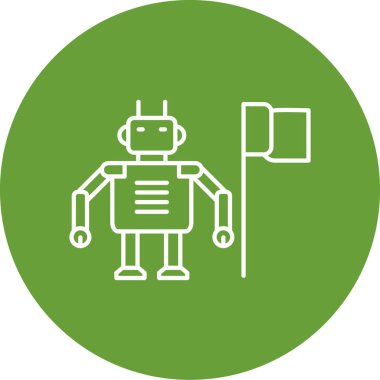 Robot simgesinin vektör illüstrasyonu
