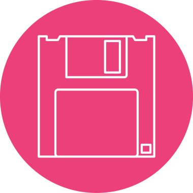 Disket simgesi soyut arkaplanda izole edildi