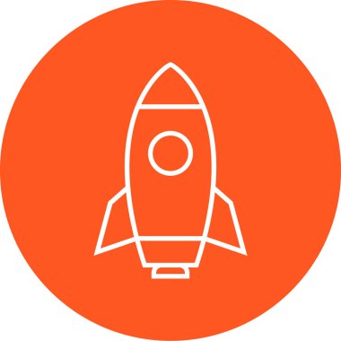 roket ikonu vektör illüstrasyonu