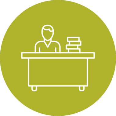 Sunum. Web simgesi basit illüstrasyon