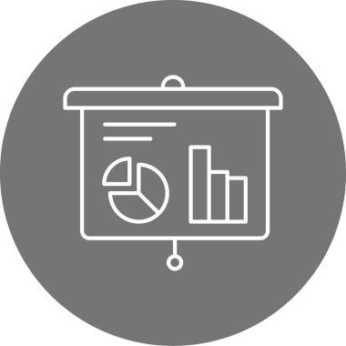 Web ve mobil için iş sunum simgesi