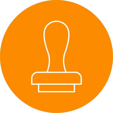 Turuncu pul simgesinin vektör illüstrasyonu