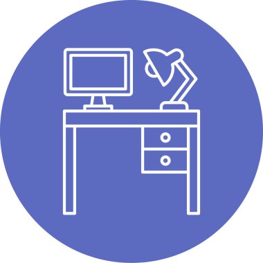 Ofis tablo simgesinin vektör illüstrasyonu