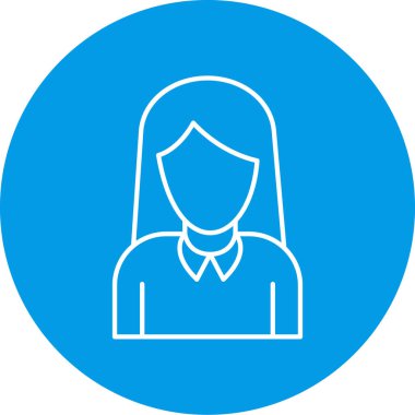 Bir kadın simgesinin vektör illüstrasyonu